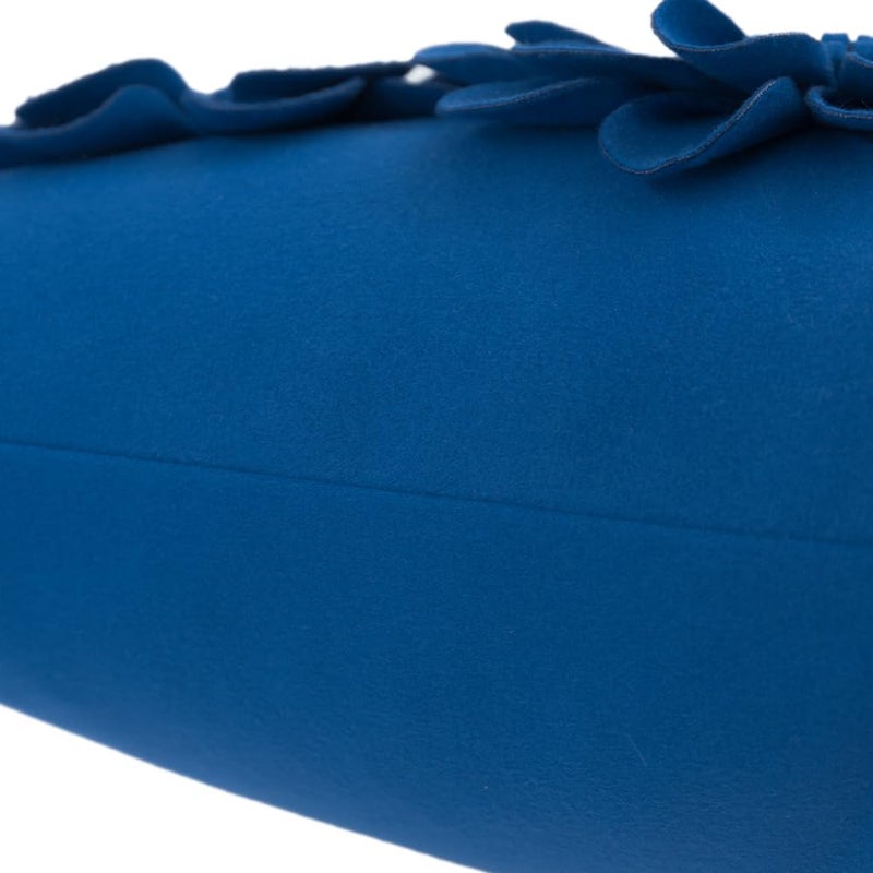 JWH 3D Flower Throw Pillow Cover Decorative Floral Accent Pillow Case Velvet Cushion Lumbar Pillowcase for Home Bed Sofa Couch Chair 12x20 Inches Royal Blue - Image 4
